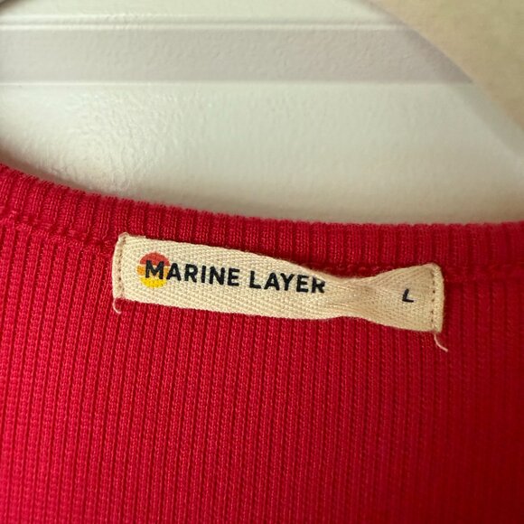 Lexi Rib V-Neck Top in Barberry Pink NWOT size large - Picture 2 of 3